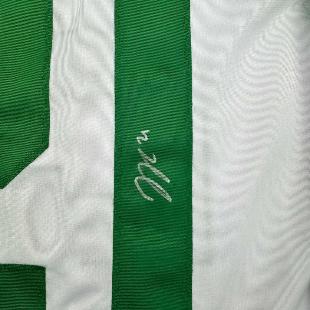 Autographed/Signed Jason Robertson Dallas White Hockey Jersey JSA COA
