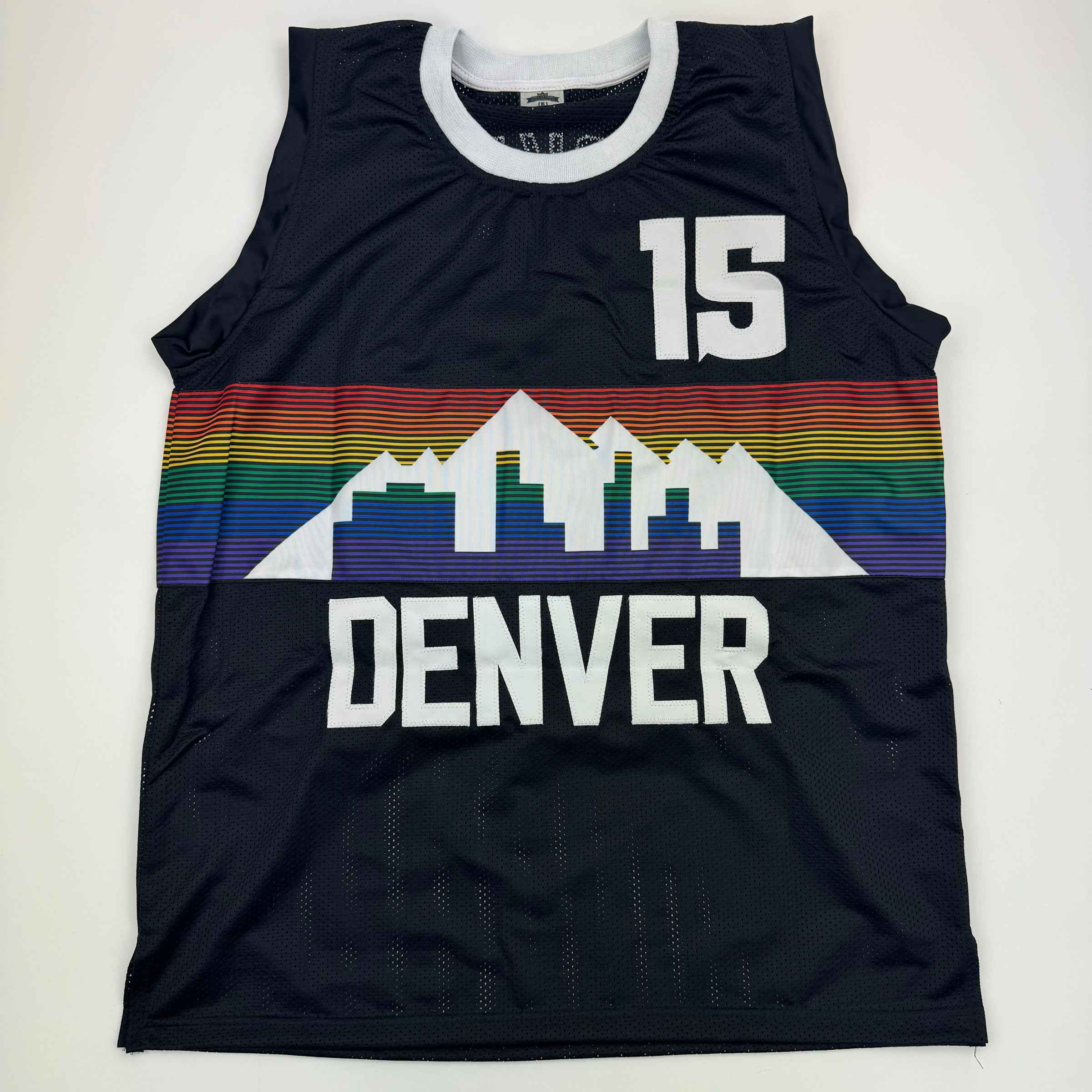 Autographed/Signed Nikola Jokic Denver Black Rainbow Basketball Jersey JSA COA