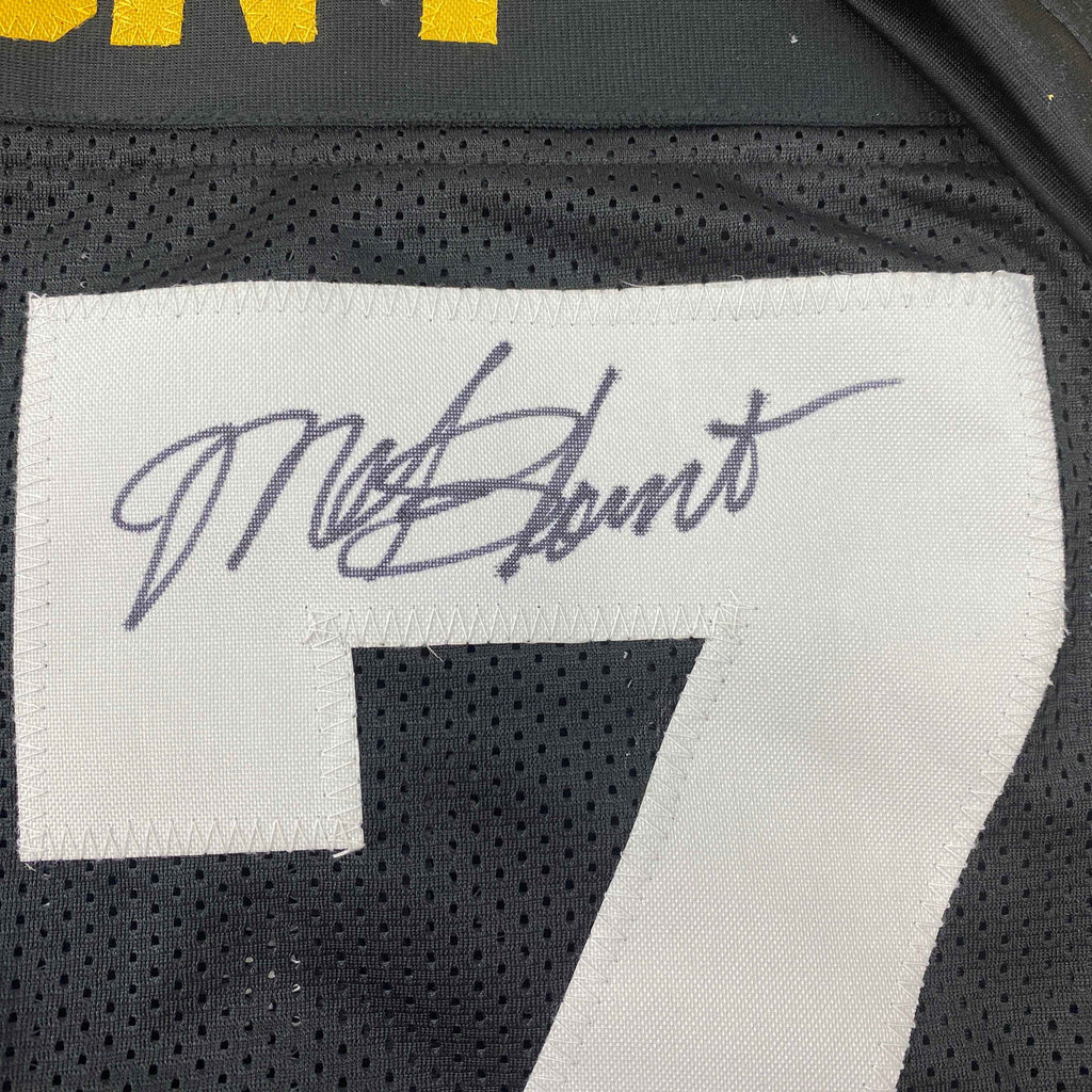 Autographed/Signed Mel Blount Pittsburgh Black Football Jersey JSA COA