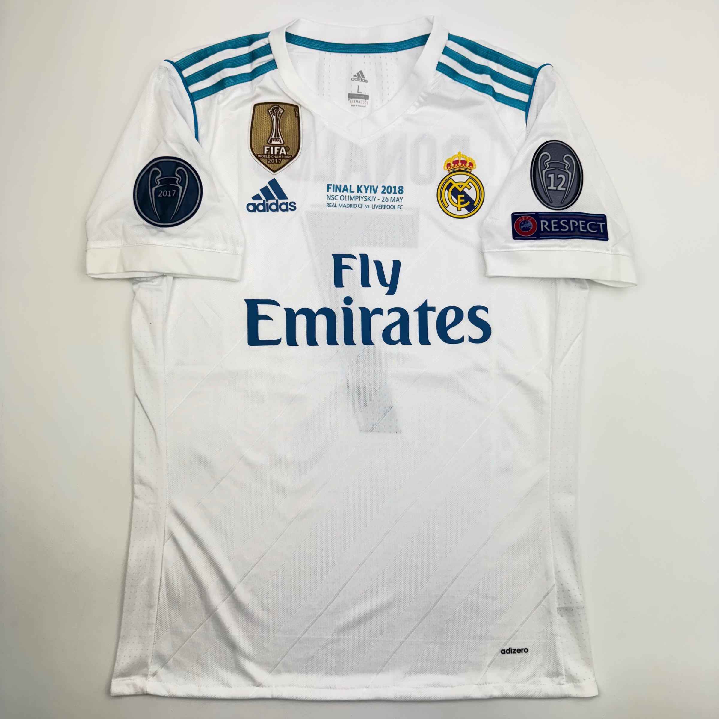 Autographed/Signed Cristiano Ronaldo Real Madrid White Soccer Jersey Beckett BAS COA