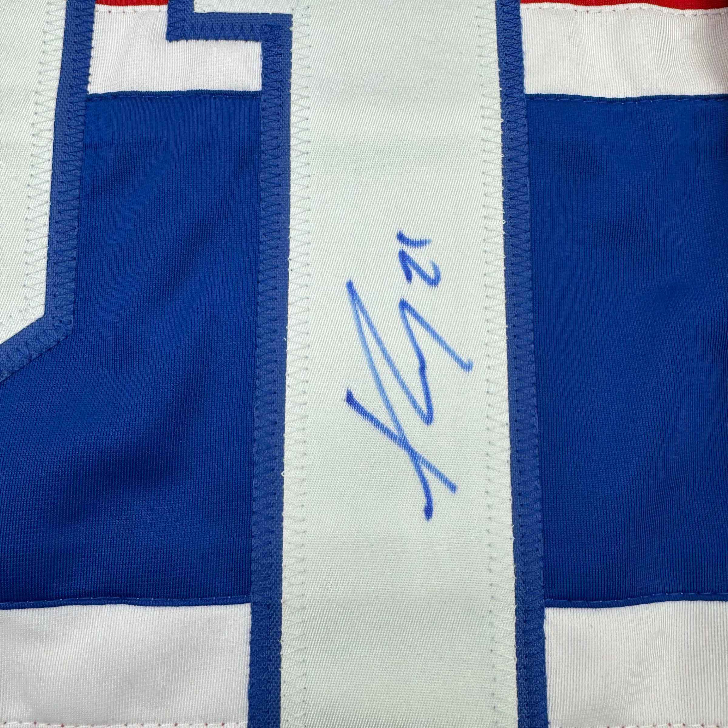 Framed Autographed/Signed Kaiden Guhle 35x39 Montreal Red Hockey Jersey JSA COA