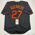 Autographed/Signed Vladimir Guerrero Baltimore Black Baseball Jersey JSA COA