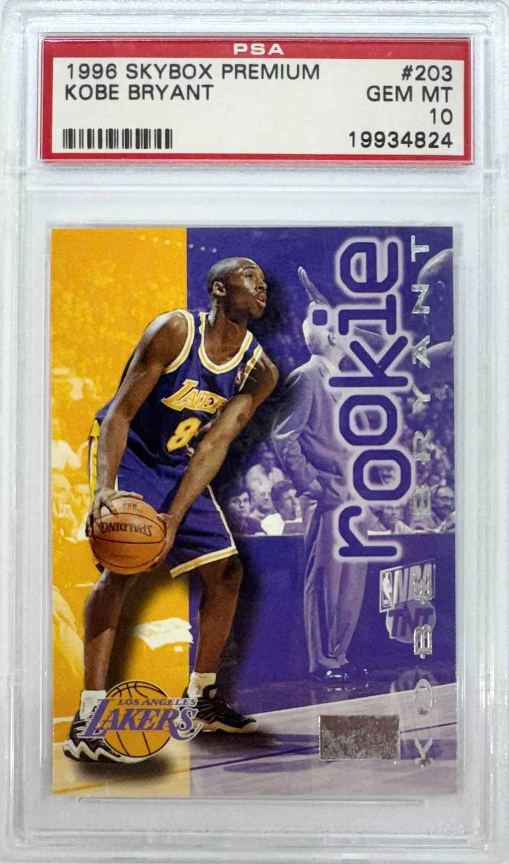 Graded 1996 Skybox Premium Kobe Bryant #203 Rookie RC Basketball Card PSA 10 Gem Mint