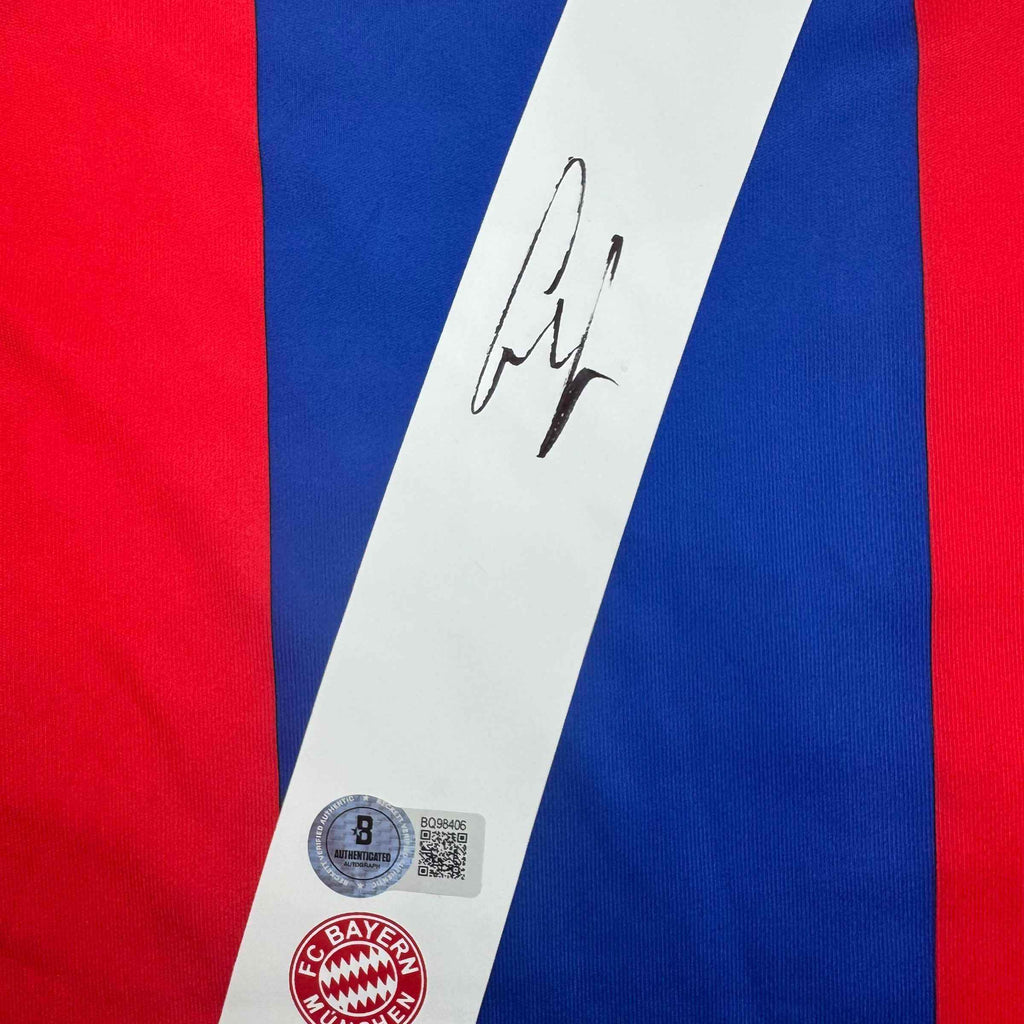 Autographed/Signed Franck Ribery FC Bayern Munich Red Soccer Futbol Jersey Beckett BAS COA