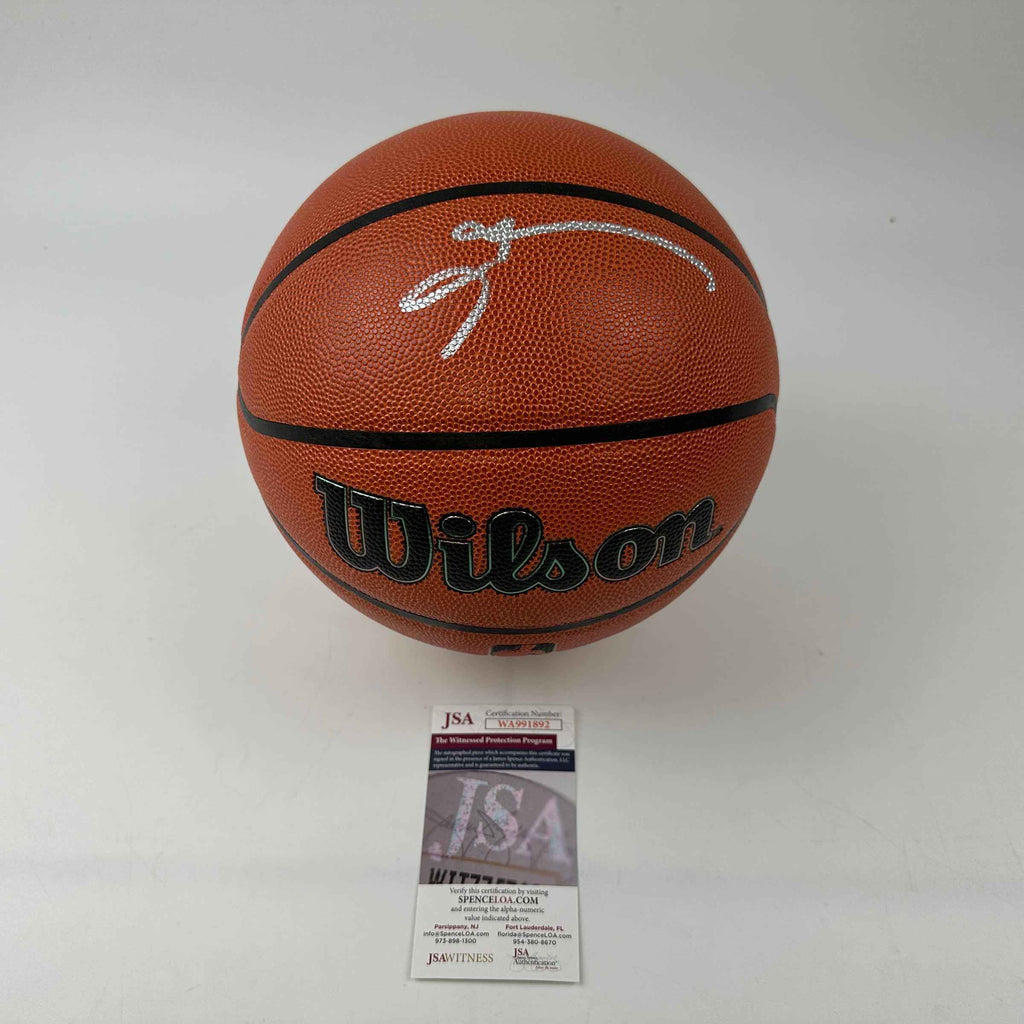 Autographed/Signed Allen Iverson Philadelphia 76ers Sixers Full Size Wilson Basketball JSA COA