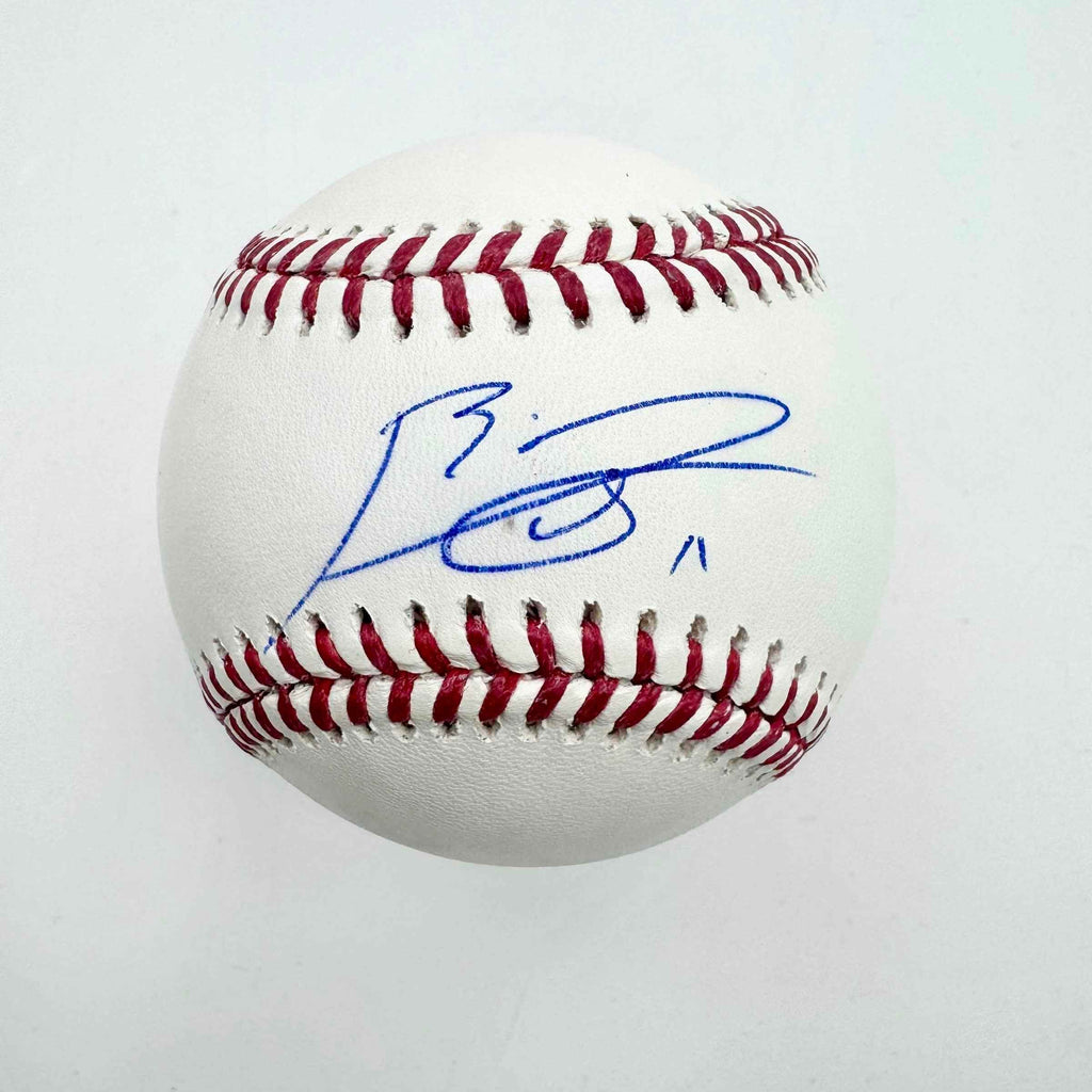 Autographed/Signed Rafael Devers Rawlings Official Major League ROML Baseball JSA COA