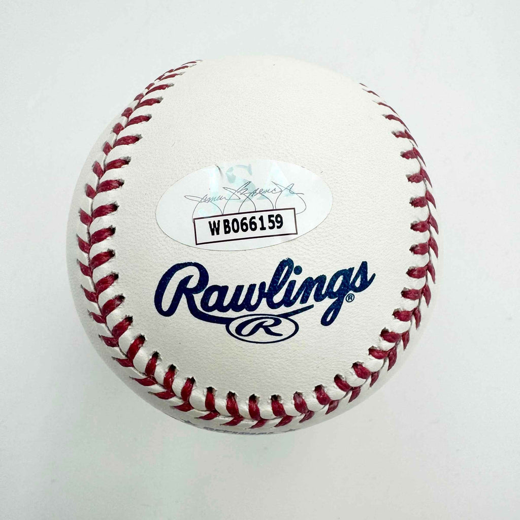 Autographed/Signed Rafael Devers Rawlings Official Major League ROML Baseball JSA COA