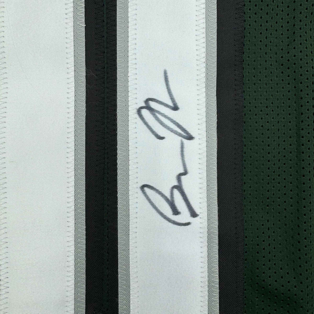Framed Autographed/Signed Bryce Huff 35x39 Philadelphia Green Football Jersey JSA COA