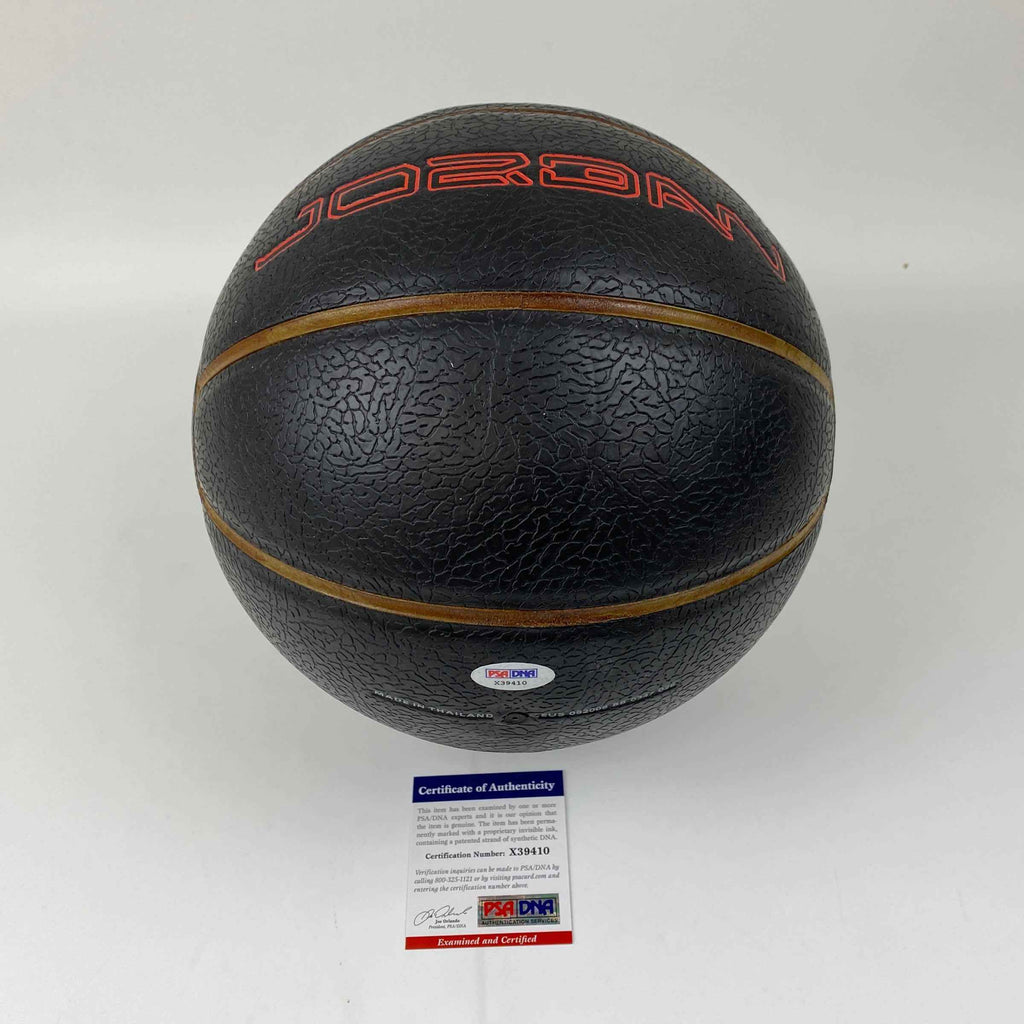 Autographed/Signed Charles Barkley Full Size Black Jordan Brand Basketball PSA/DNA COA