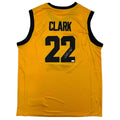 Autographed/Signed Caitlin Clark Iowa Yellow Basketball Jersey Panini COA