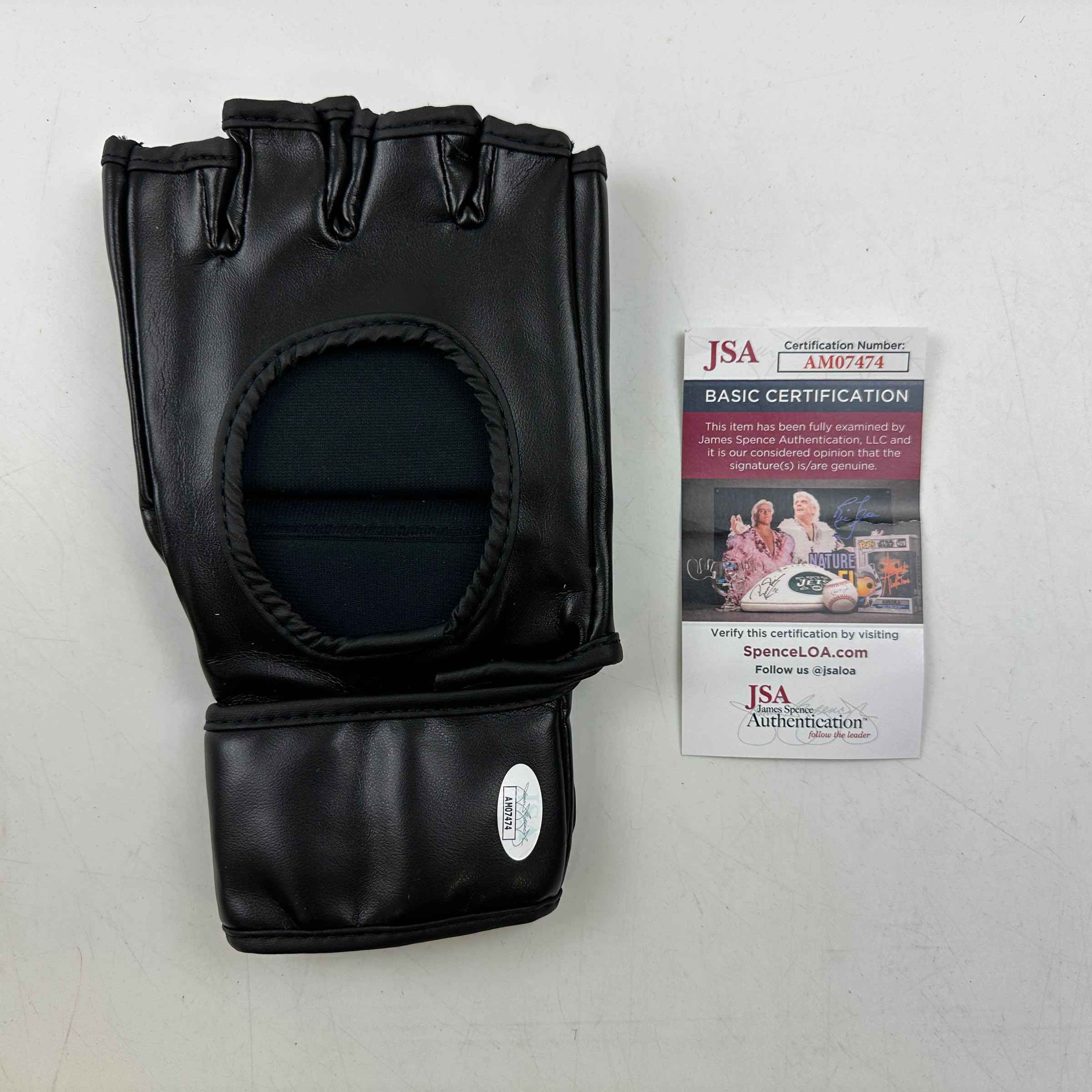 Autographed/Signed Michael Bisping UFC MMA Black Fighting Glove JSA COA Auto