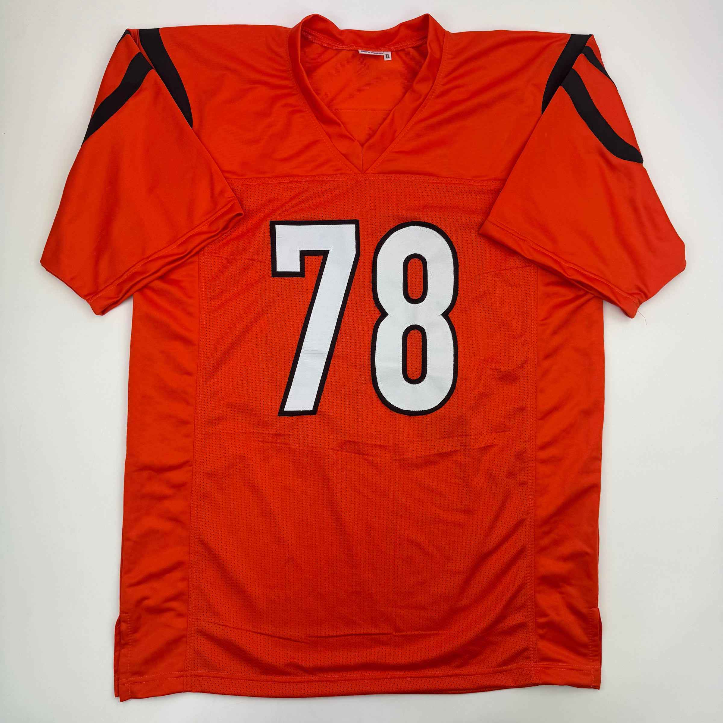 Autographed/Signed Anthony Munoz Cincinnati Orange Football Jersey Beckett BAS COA