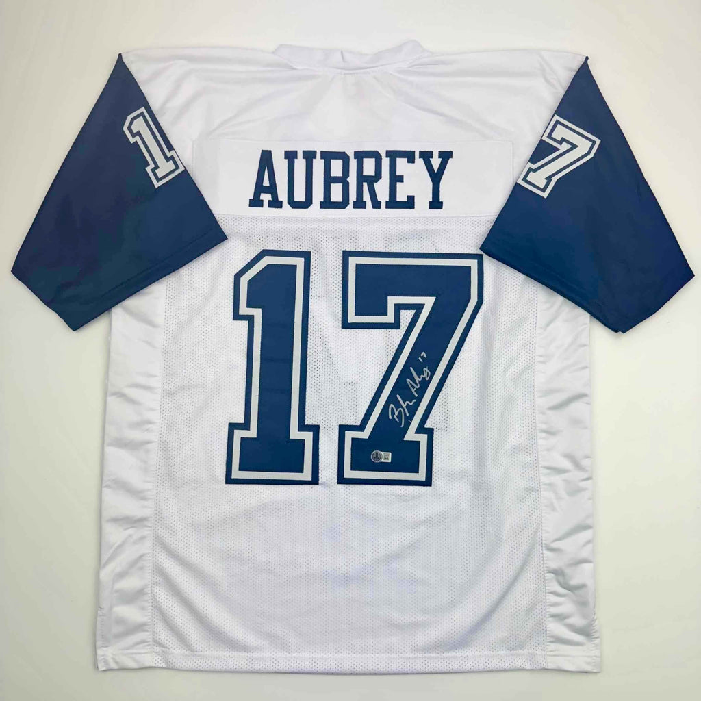 Autographed/Signed Brandon Aubrey Dallas Color Rush Football Jersey Beckett BAS COA