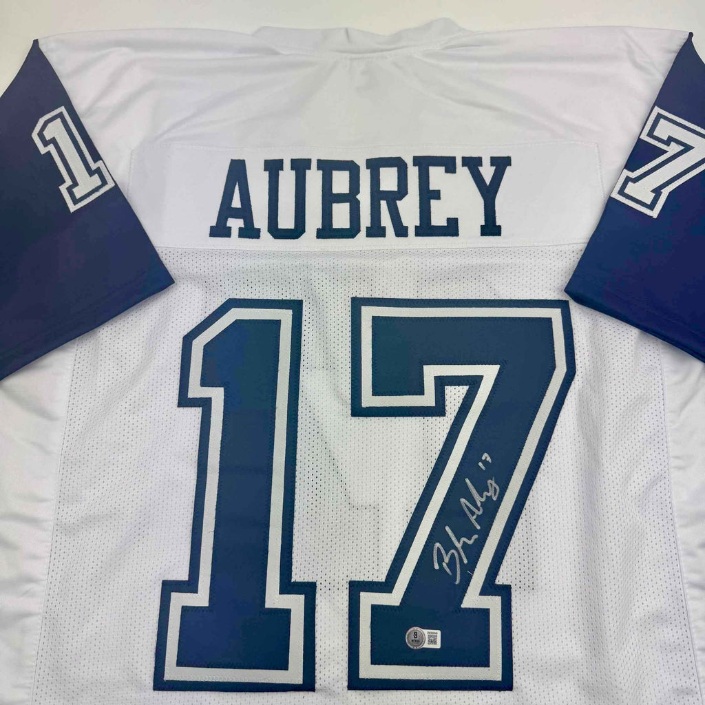 Autographed/Signed Brandon Aubrey Dallas Color Rush Football Jersey Beckett BAS COA
