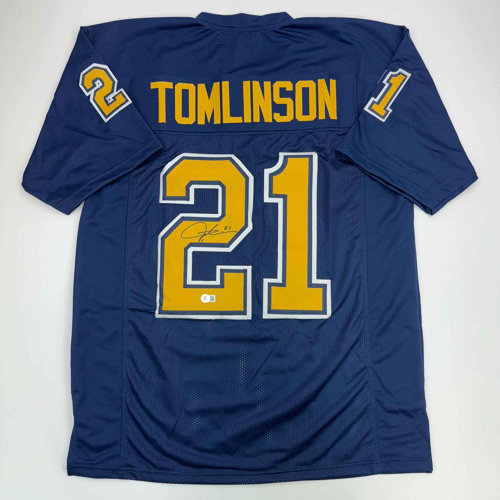Autographed/Signed LaDainian Tomlinson San Diego Blue Color Rush Football Jersey Beckett BAS COA