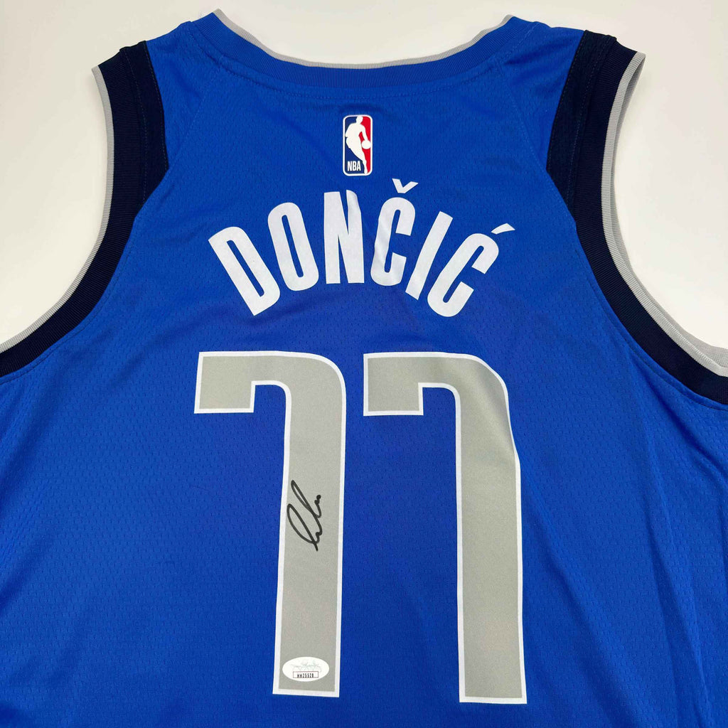 Autographed/Signed Luka Doncic Dallas Mavericks Blue Authentic Basketball Jersey JSA COA