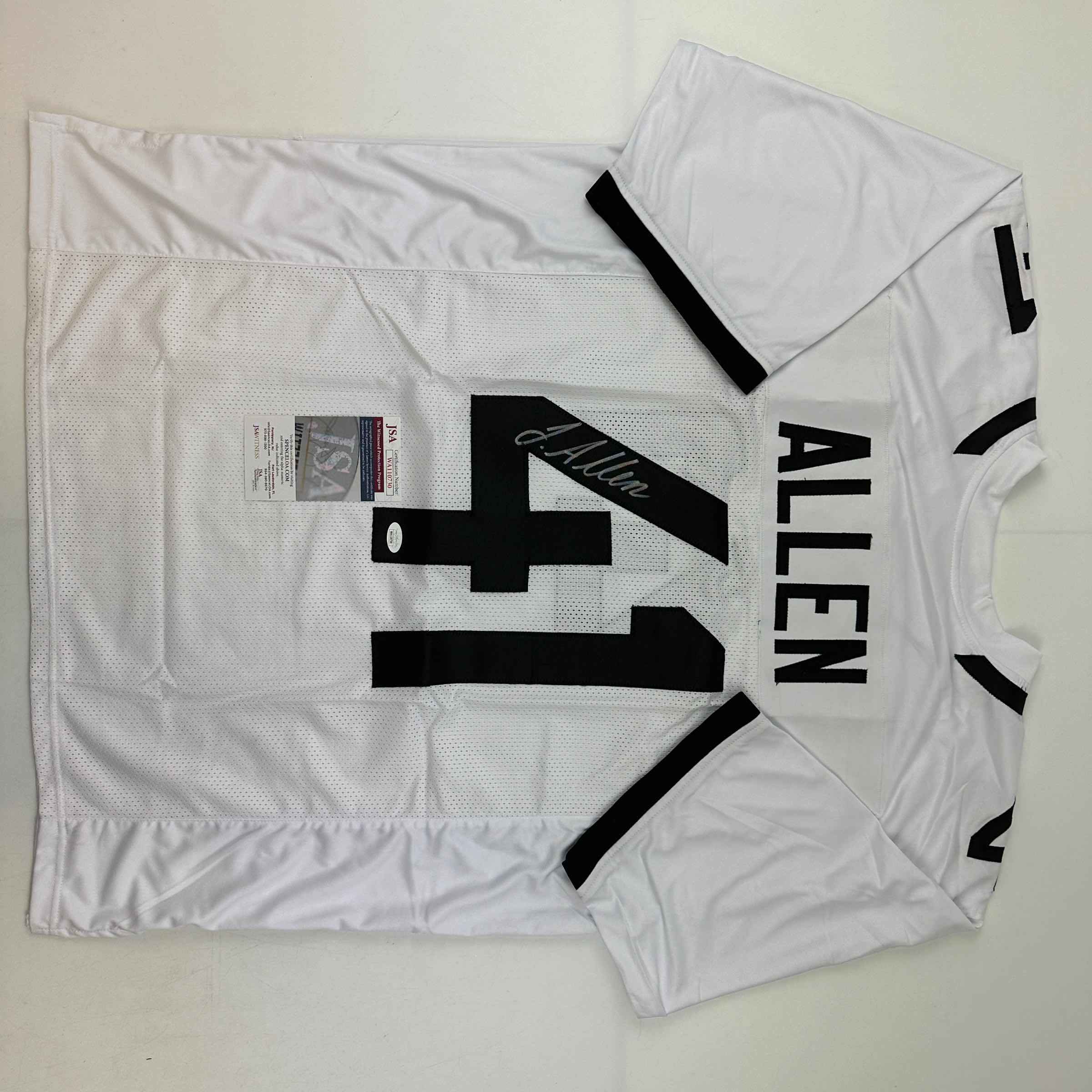 Autographed/Signed Josh Allen Jacksonville White Football Jersey JSA COA