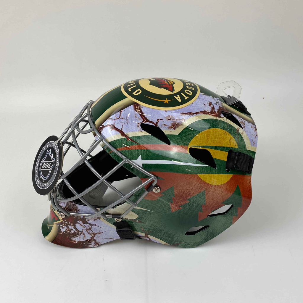 Autographed/Signed Kaapo Kahkonen Minnesota Wild Hockey Full Size Goalie Mask Helmet Fanatics COA