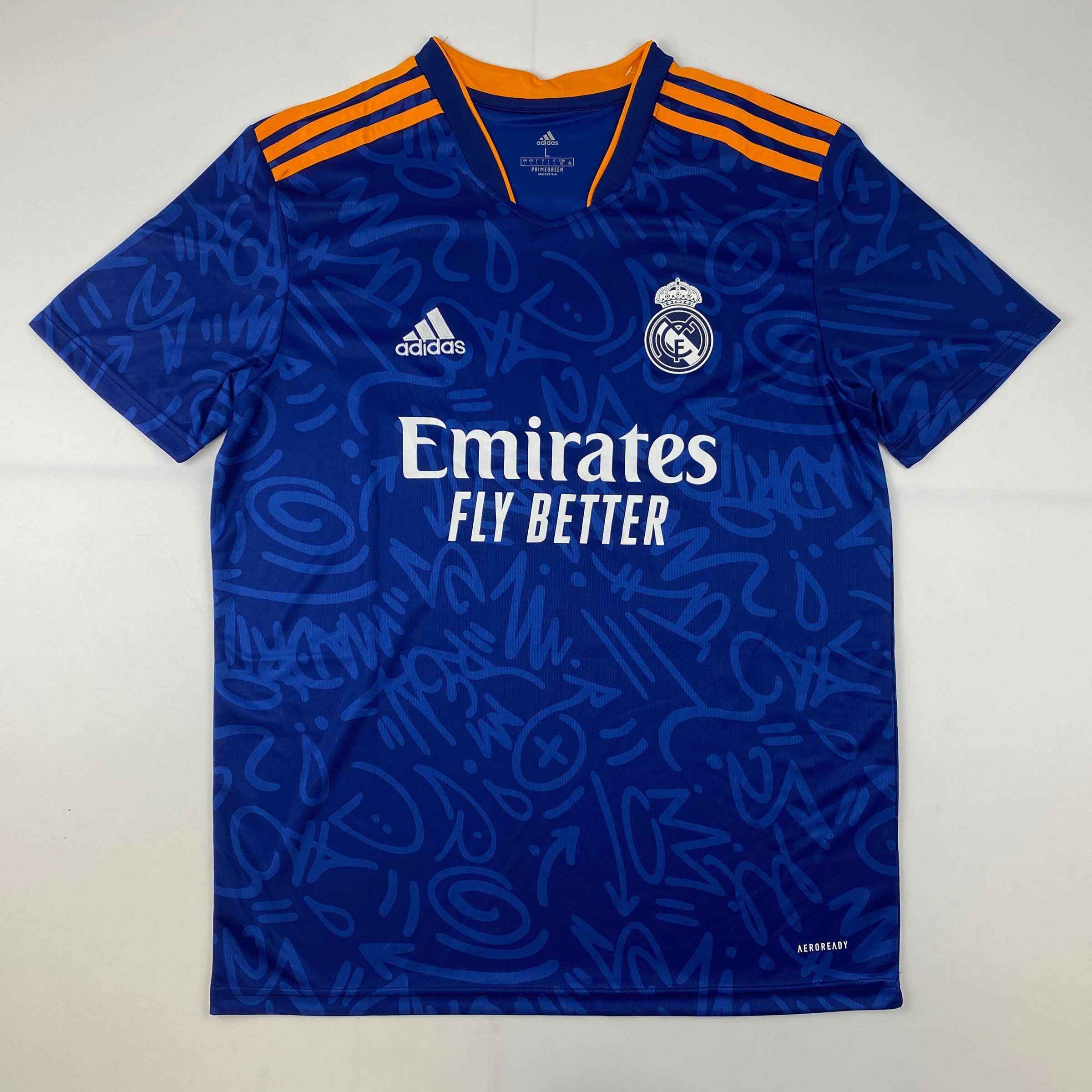 Autographed/Signed Vini Vinicius Jr. Real Madrid Blue Soccer Jersey Beckett BAS COA