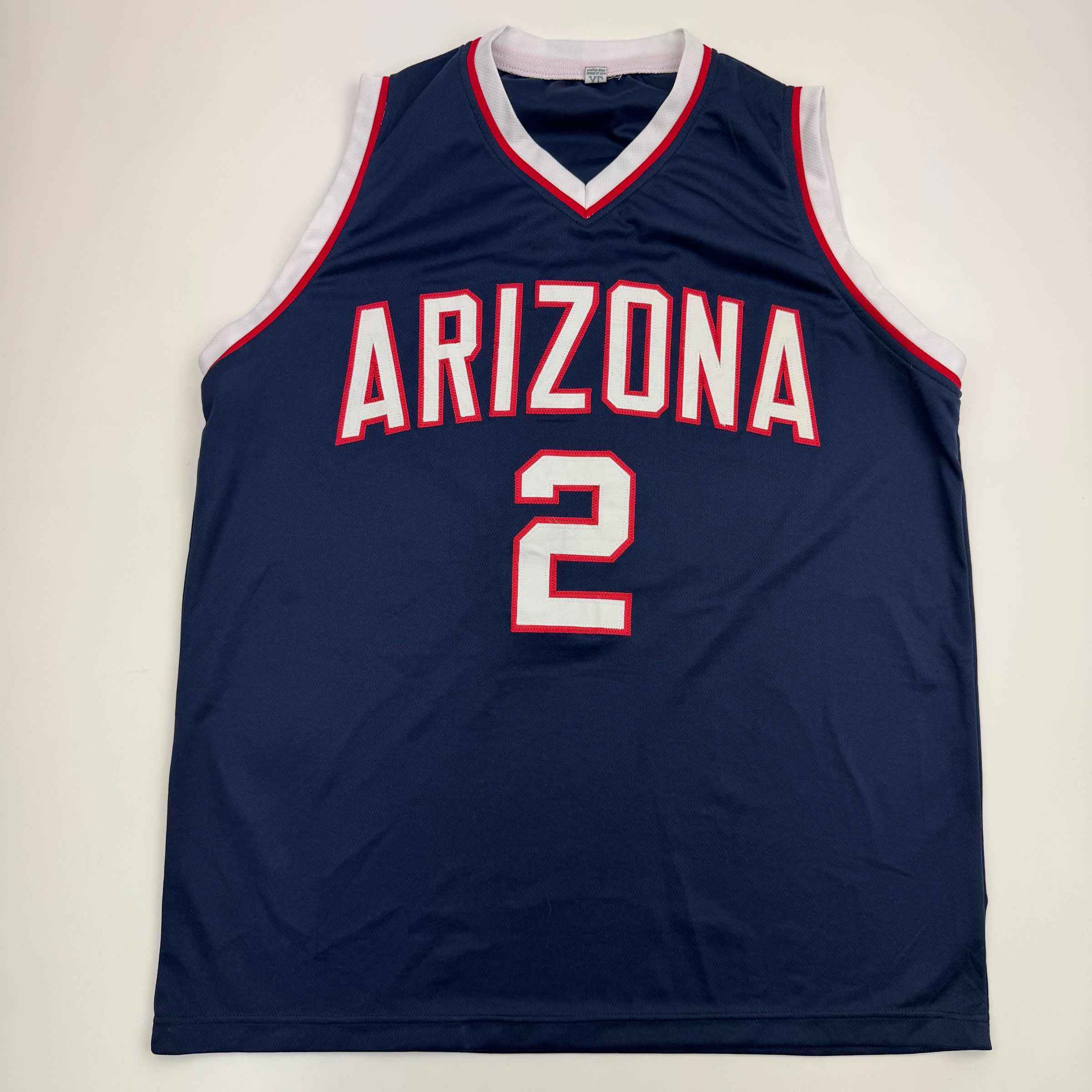 Autographed/Signed Caleb Love Arizona Blue College Basketball Jersey Beckett BAS COA