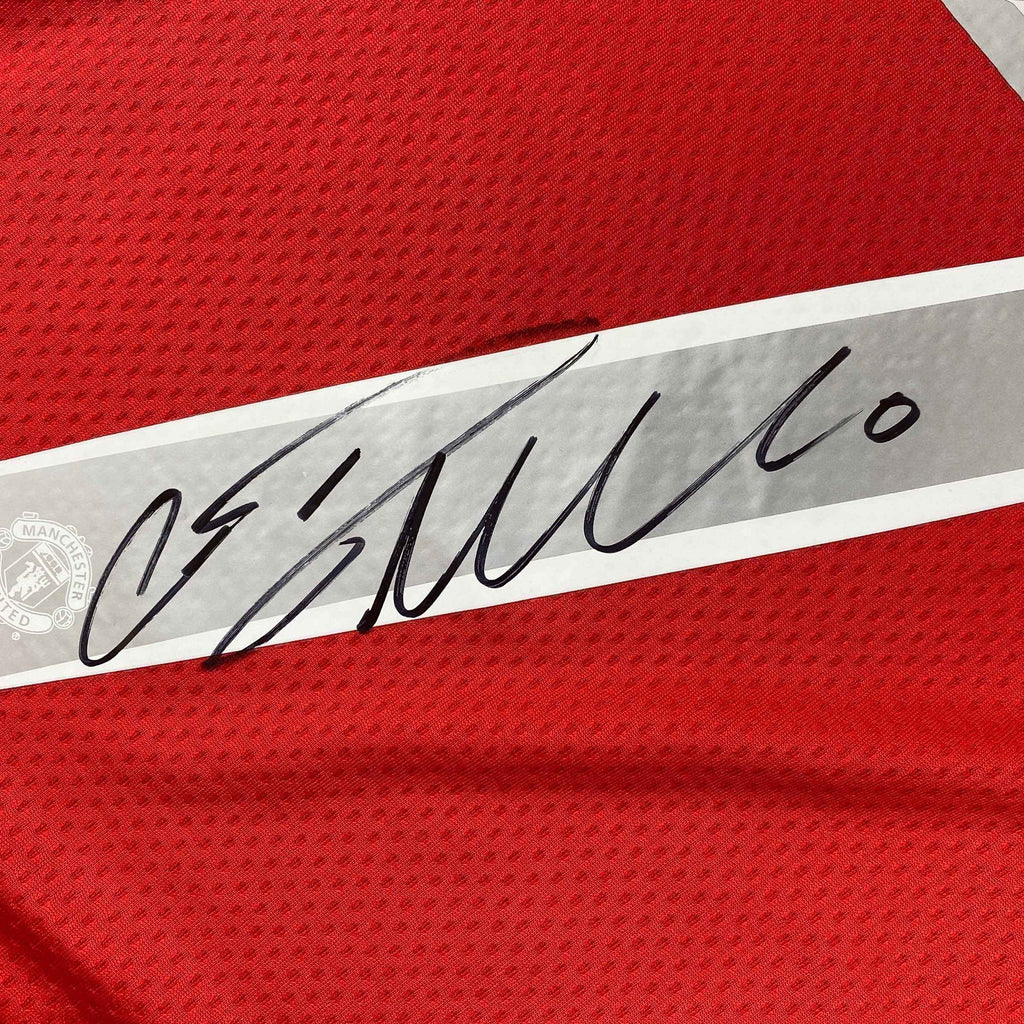 Autographed/Signed Cristiano Ronaldo Manchester United Red 2008 Champions League Final Soccer Jersey Beckett BAS COA/LOA