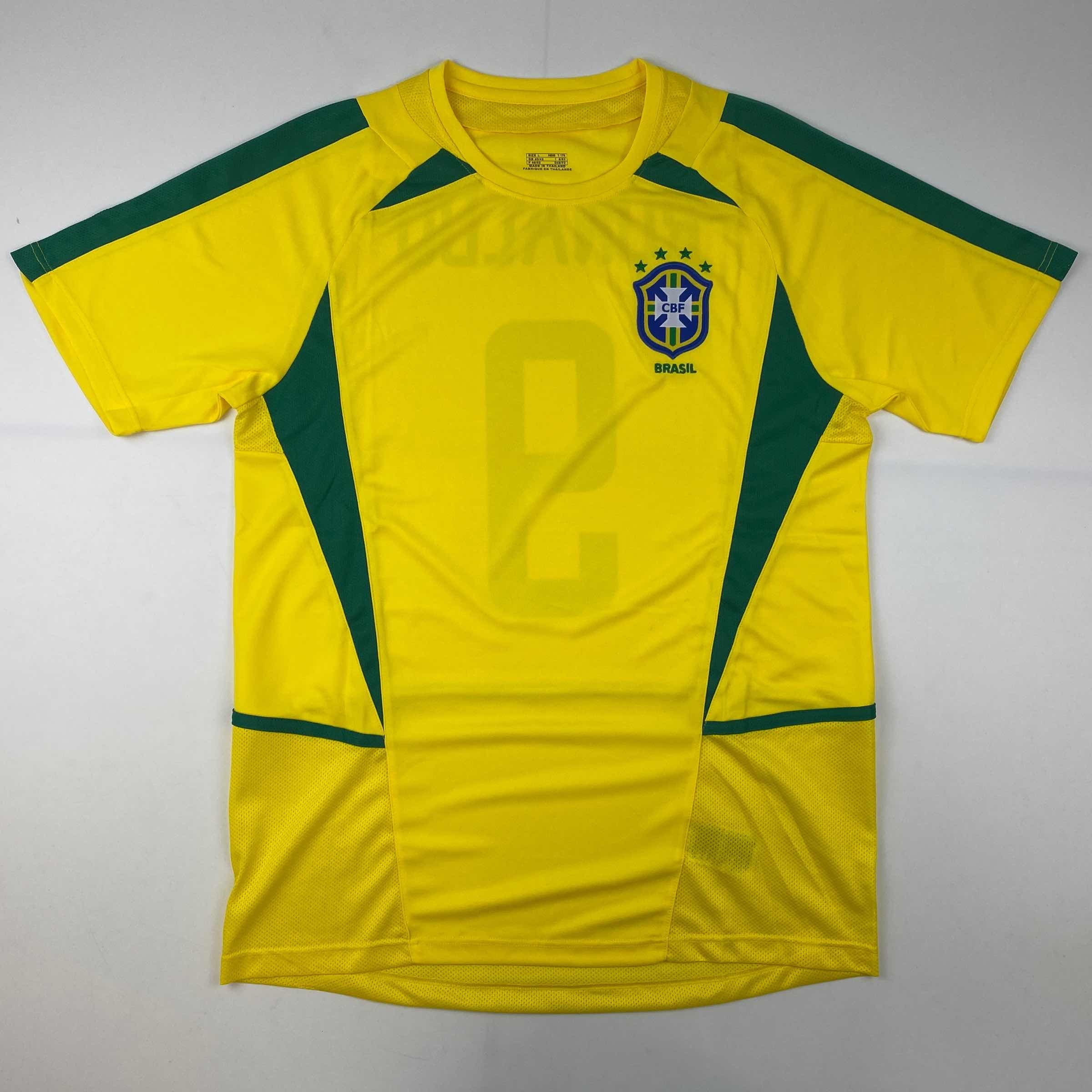 Autographed/Signed Ronaldo Nazario Brazil Yellow Soccer Jersey Beckett BAS COA