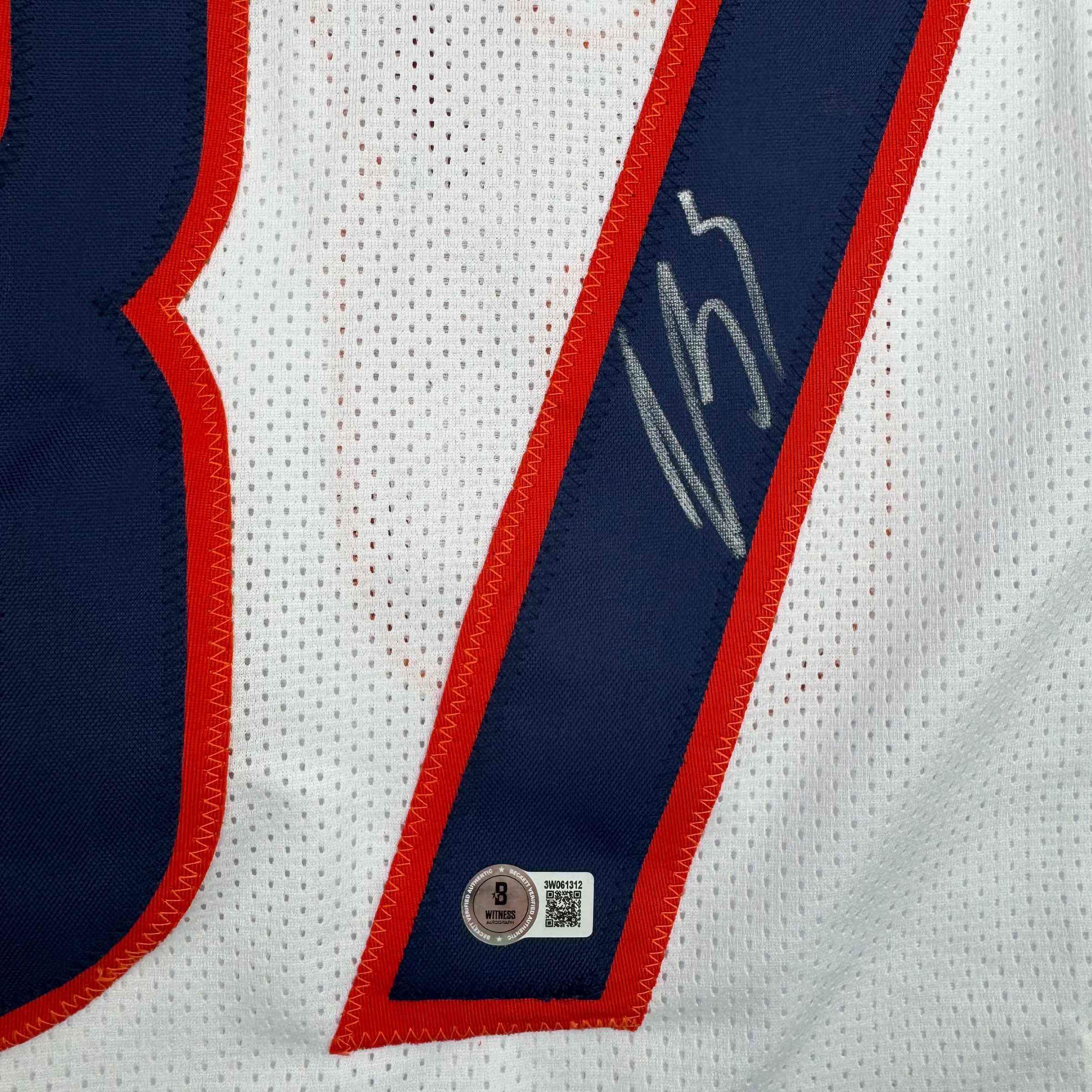 Autographed/Signed Luther Burden Chicago White Football Jersey Beckett BAS COA
