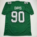 Autographed/Signed Jordan Davis Philadelphia Kelly Green Football Jersey Beckett BAS COA