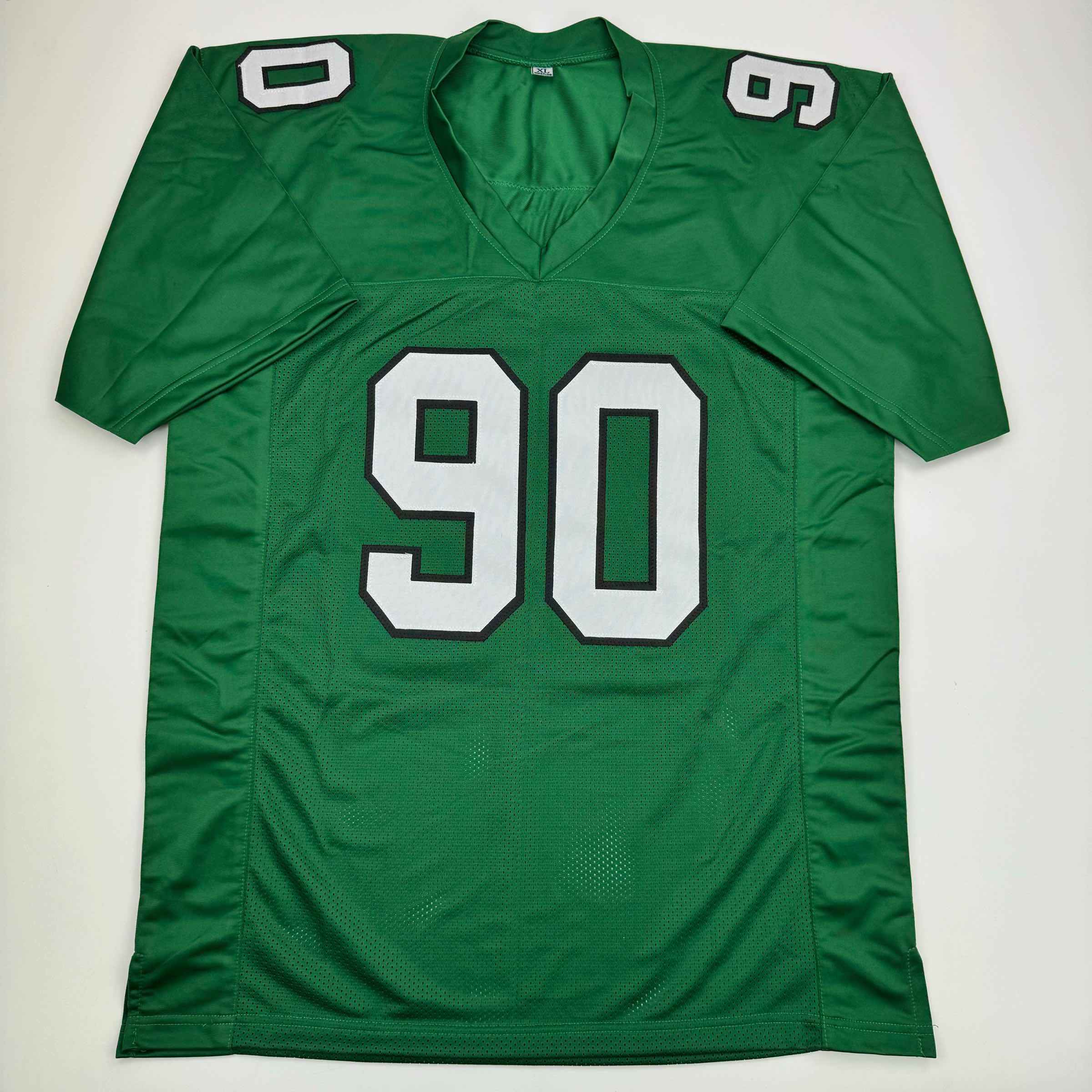 Autographed/Signed Jordan Davis Philadelphia Kelly Green Football Jersey Beckett BAS COA