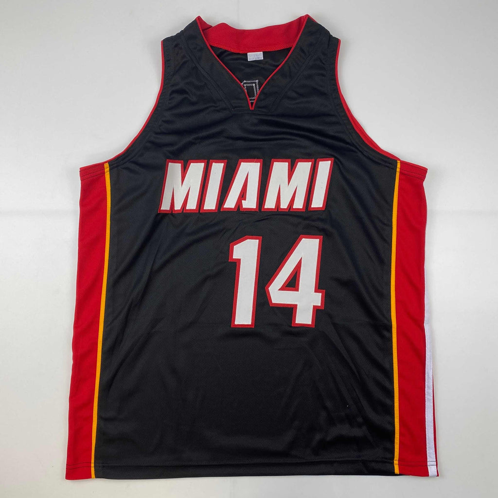 Autographed/Signed Tyler Herro Miami Black Basketball Jersey JSA COA
