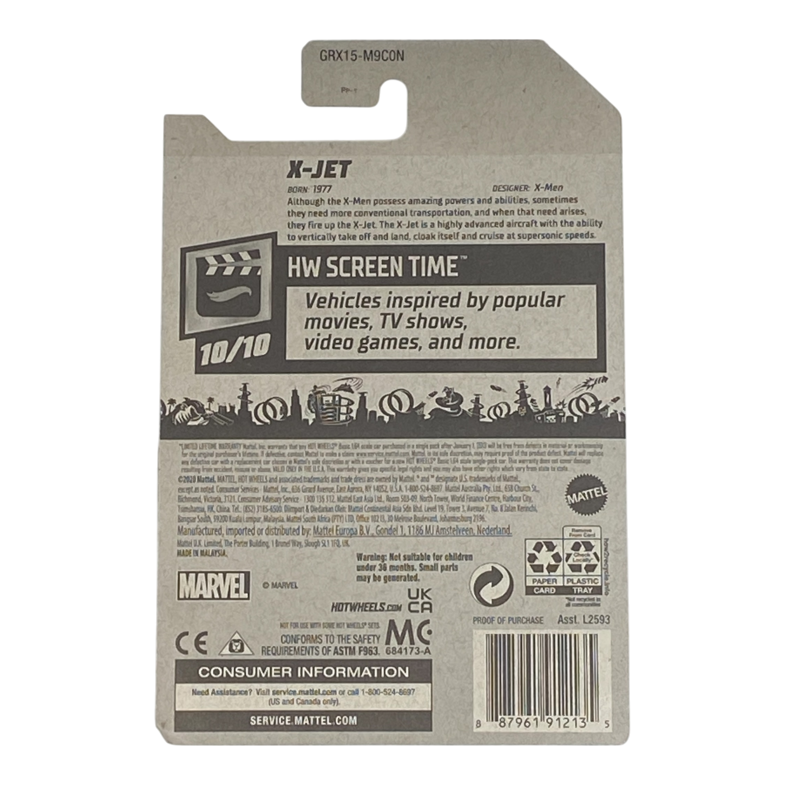Hot Wheels X-Jet (X-Men) | Screen Time Series 10/10