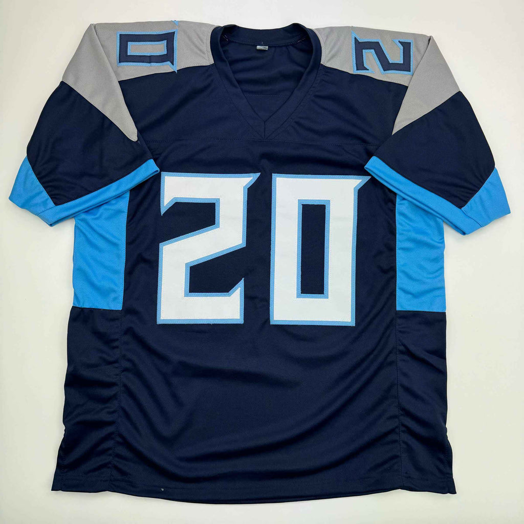 Autographed/Signed Tony Pollard Tennessee Blue Football Jersey Beckett BAS COA