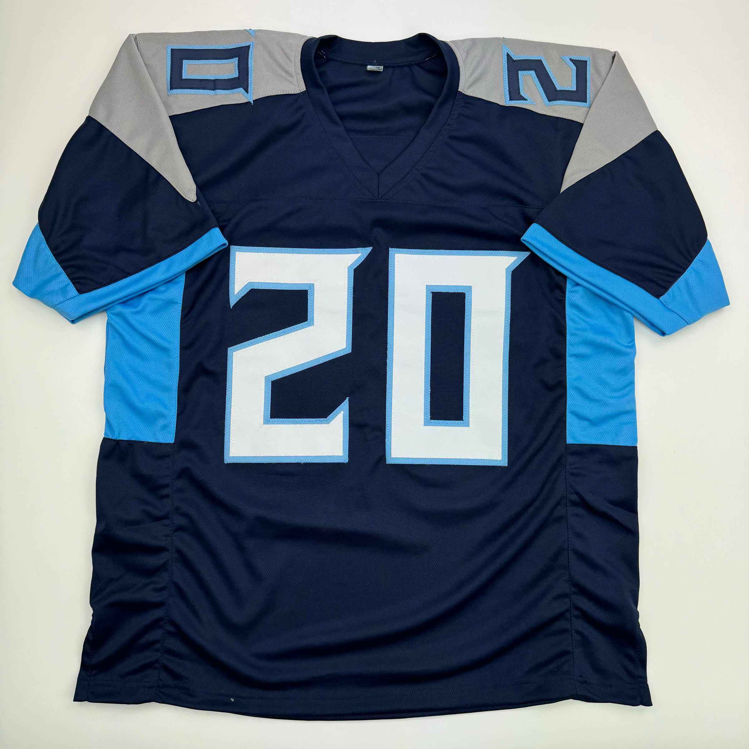 Autographed/Signed Tony Pollard Tennessee Blue Football Jersey Beckett BAS COA