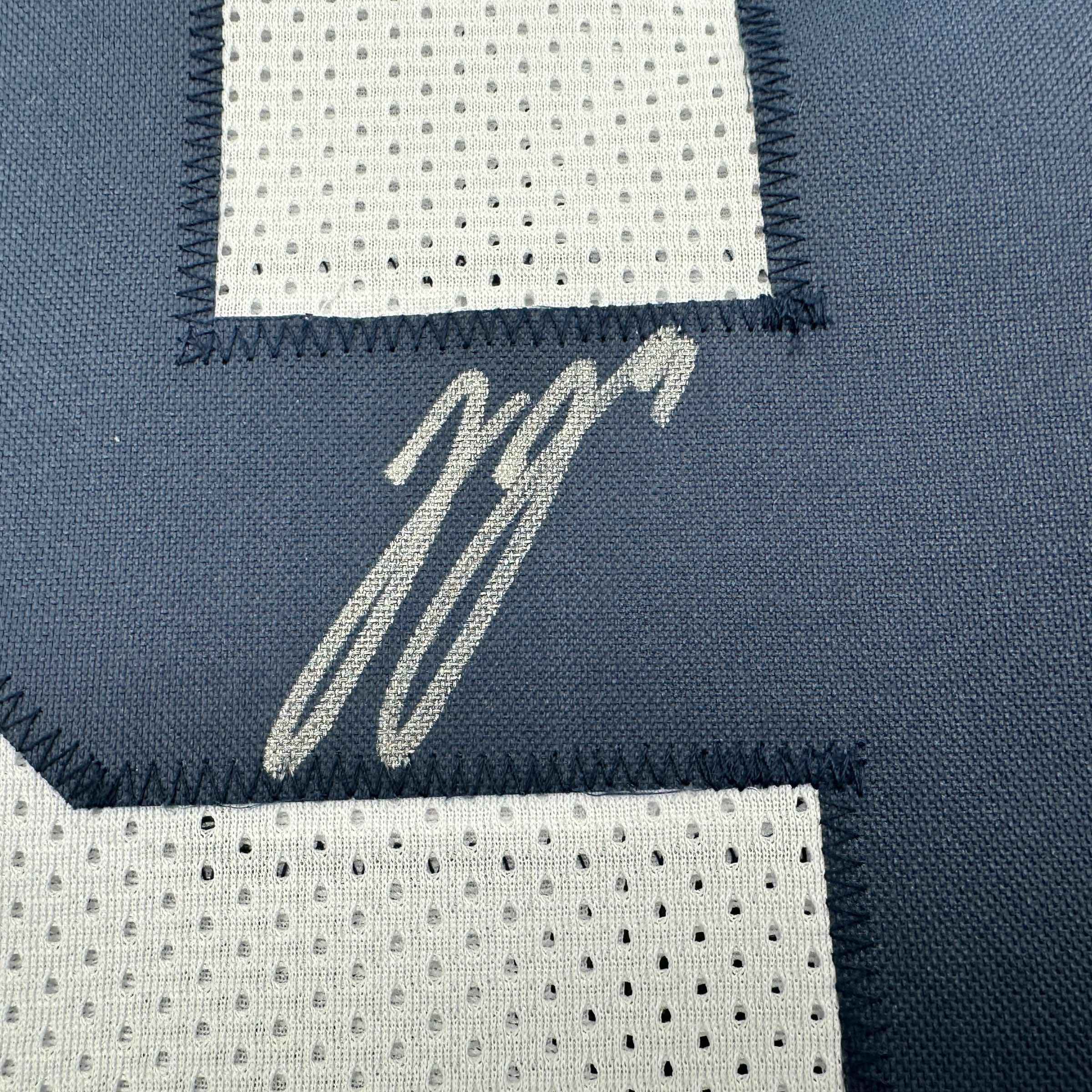 Autographed/Signed J.J. JJ McCarthy Michigan White College Stat Football Jersey Beckett BAS COA