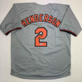 Autographed/Signed Gunnar Henderson Baltimore Grey Baseball Jersey Beckett BAS COA