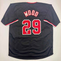 Autographed/Signed James Wood Washington Black Baseball Jersey Beckett BAS COA