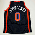 Autographed/Signed Donte Divincenzo New York Black Basketball Jersey Beckett BAS COA