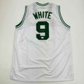 Autographed/Signed Derrick White Boston White Basketball Jersey Beckett BAS COA