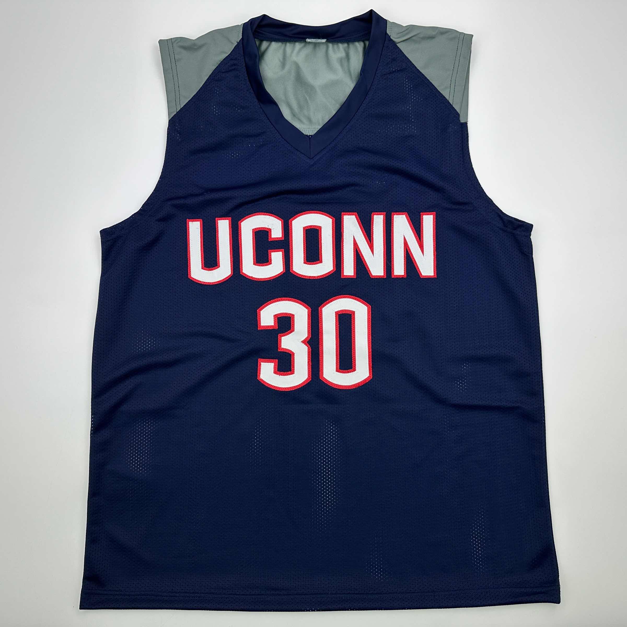 Autographed/Signed Breanna Stewart UConn Connecticut Blue College Basketball Jersey JSA COA