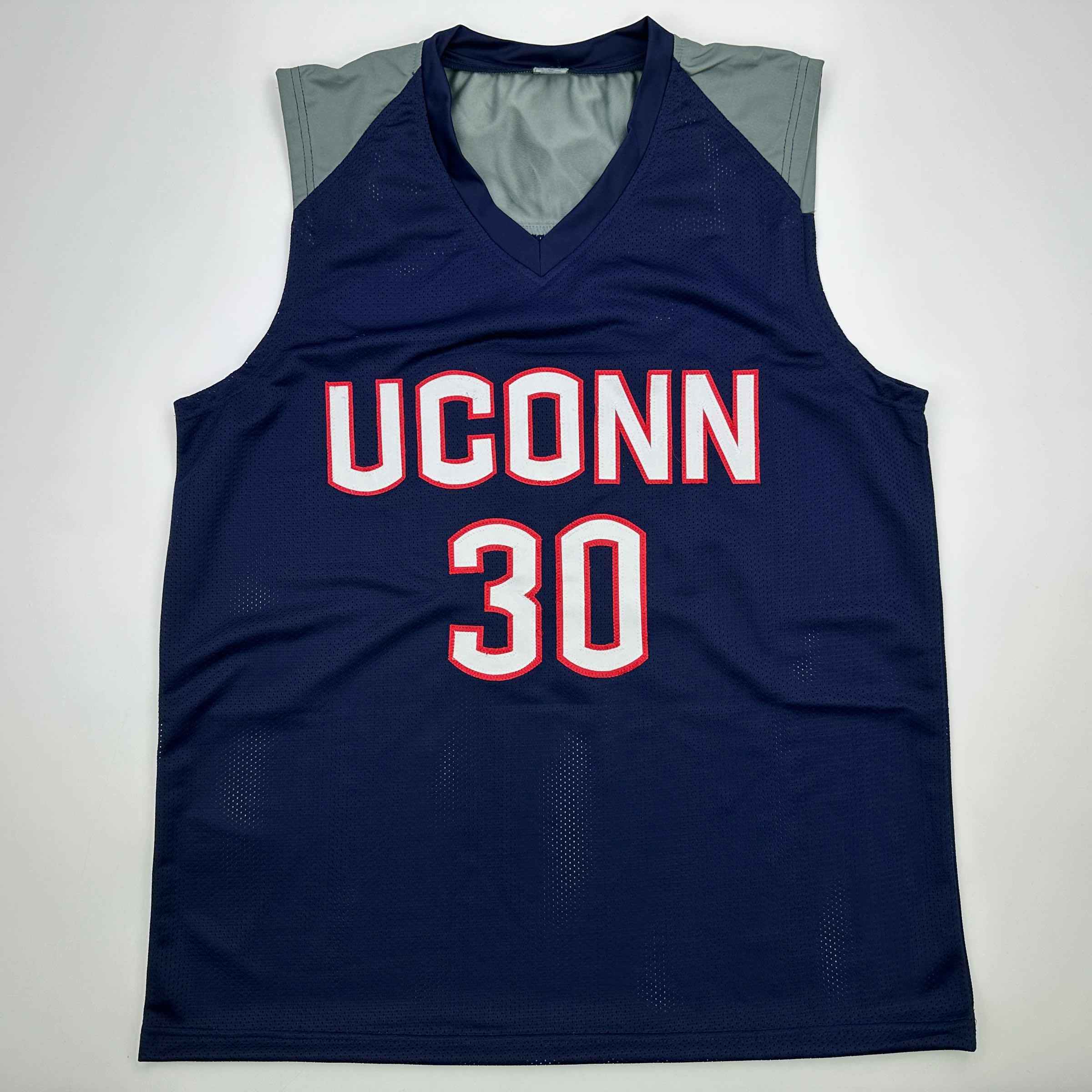 Autographed/Signed Breanna Stewart UConn Connecticut Blue College Basketball Jersey JSA COA