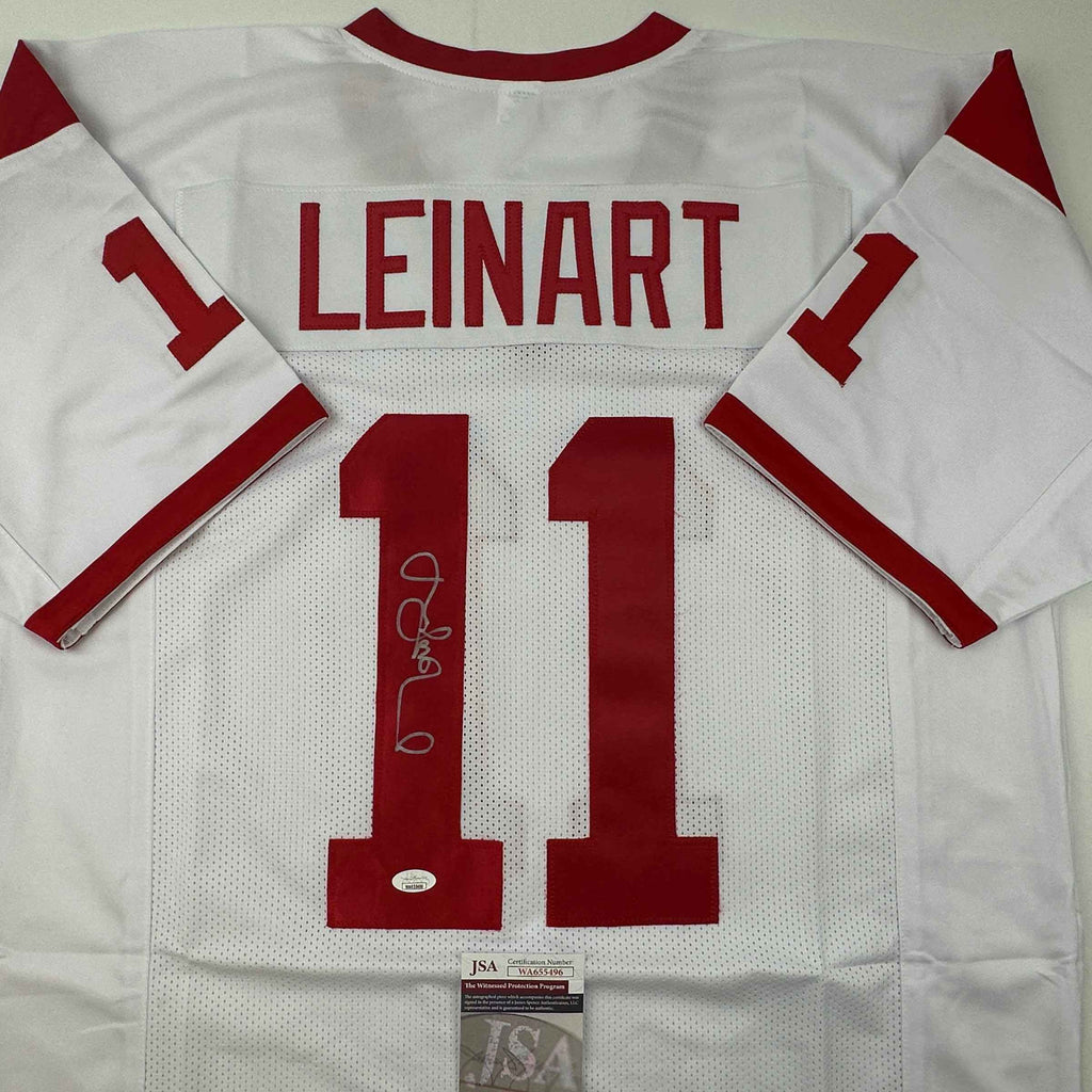 Autographed/Signed Matt Leinart USC White Football Jersey JSA COA