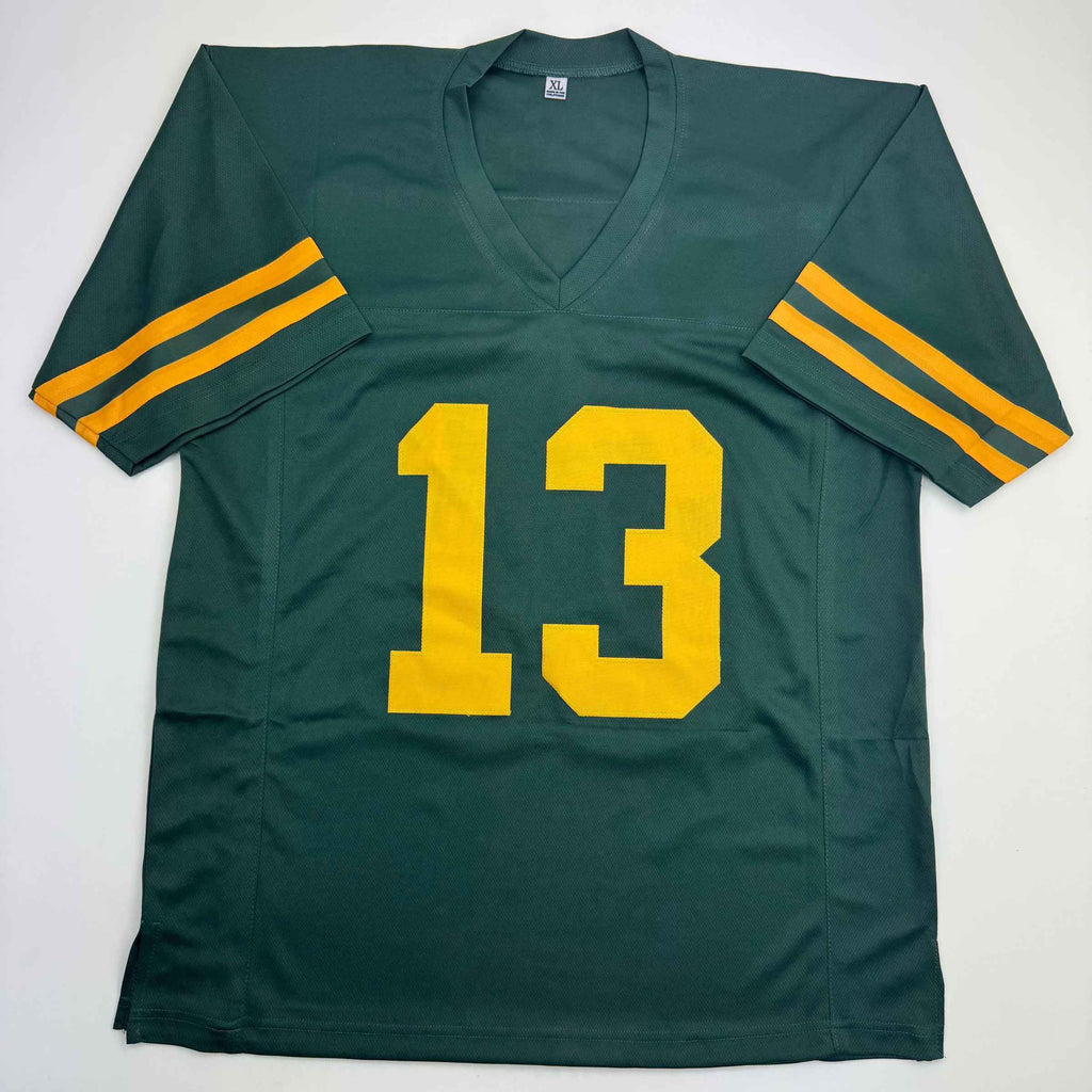 Autographed/Signed Dontayvion Wicks Green Bay Color Rush Football Jersey JSA COA