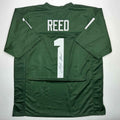 Autographed/Signed Jayden Reed Michigan State Green College Football Jersey JSA COA
