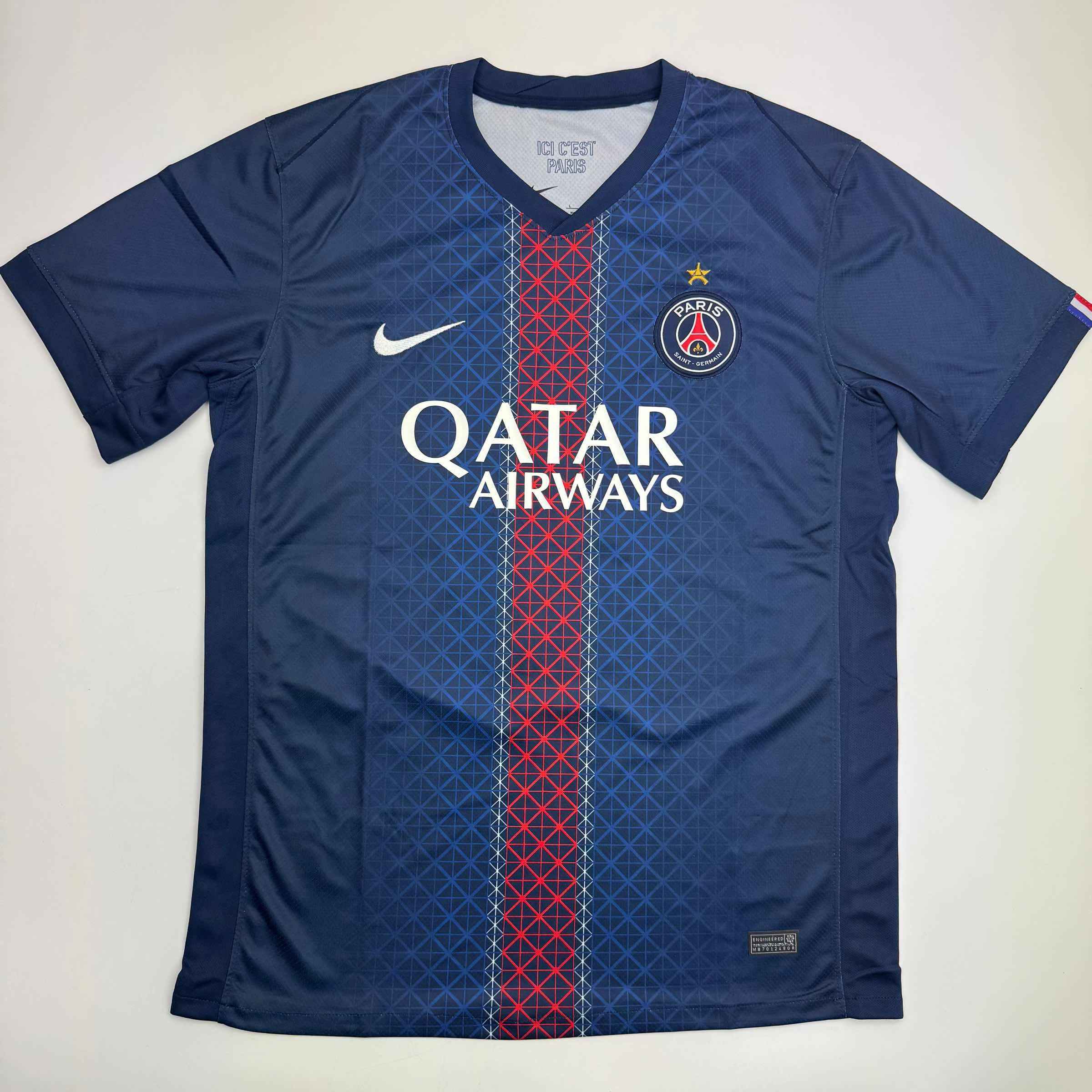 Autographed/Signed Vitinha PSG Paris Saint Germain Blue Soccer Futbol Jersey Beckett BAS COA