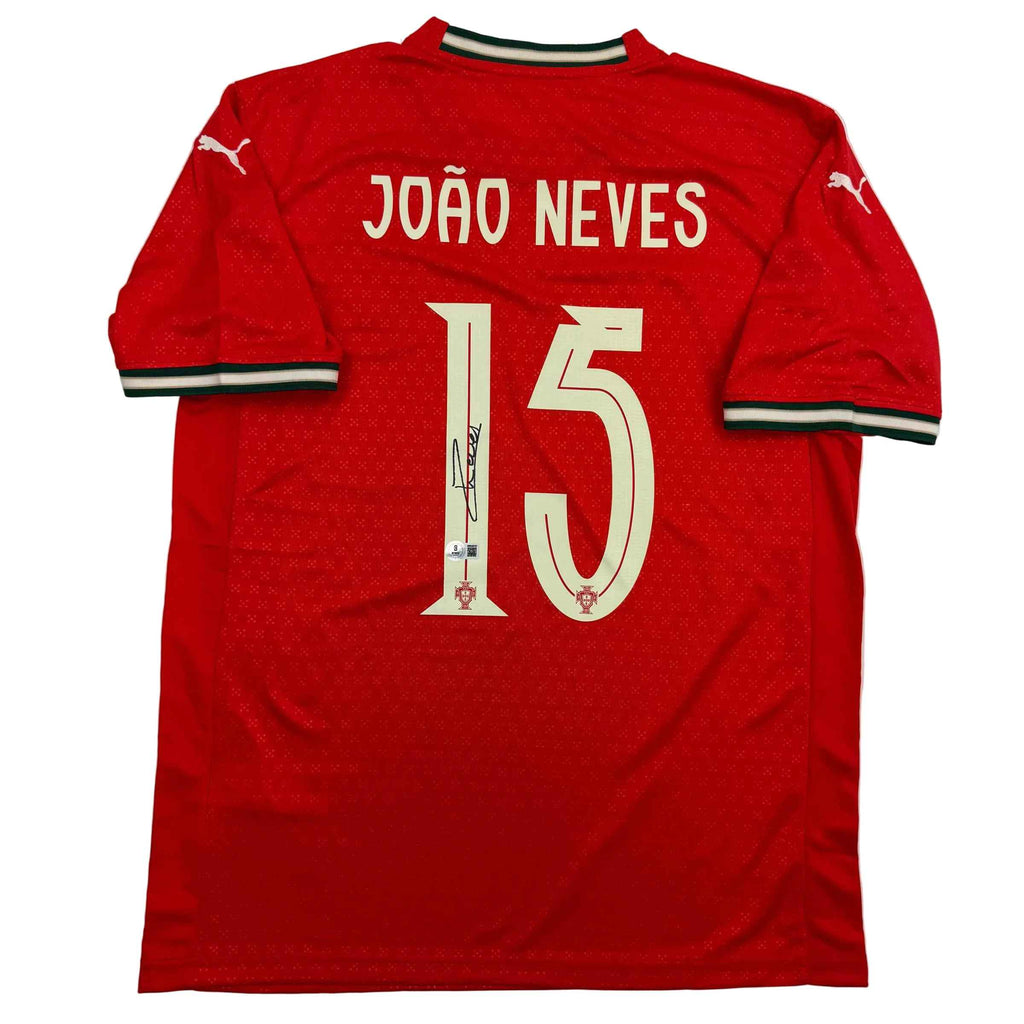 Autographed/Signed Joao Neves Portugal Soccer Team World Cup Jersey JSA COA