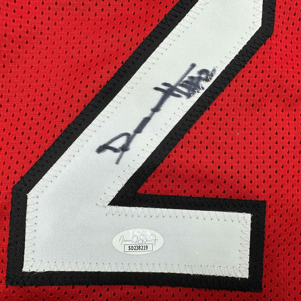 Autographed/Signed Dylan Harper Rutgers Red College Basketball Jersey JSA COA