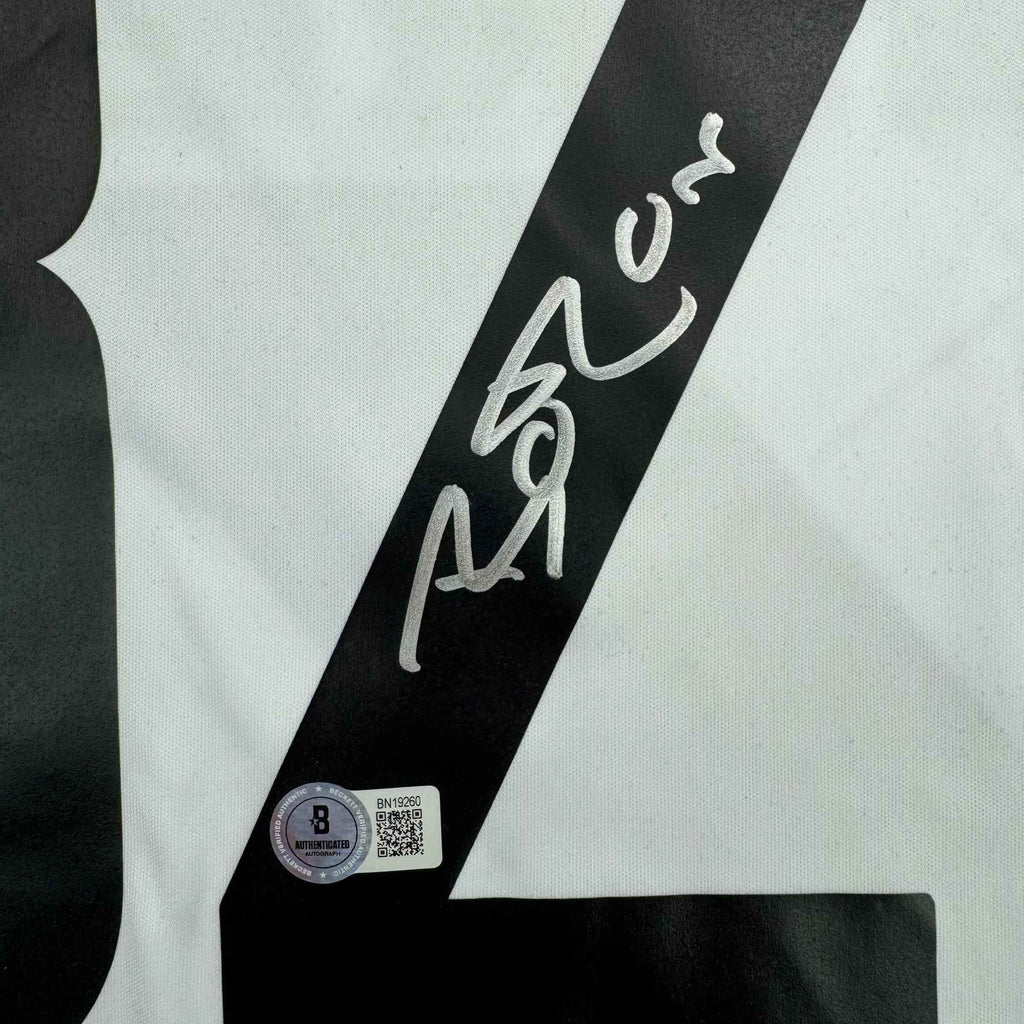 Autographed/Signed Christian Vieri Inter Milan White Soccer Futbol Jersey Beckett BAS COA