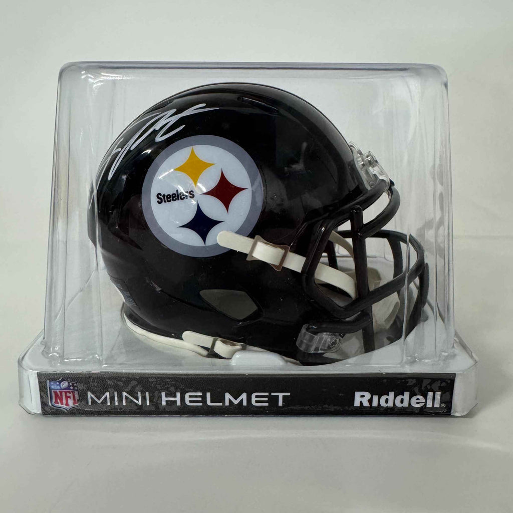 Autographed/Signed Joey Porter Jr. Pittsburgh Steelers Mini Football Helmet JSA COA