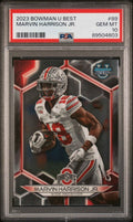 Graded 2023 Topps Bowman U Best Marvin Harrison Jr #89 Rookie RC Football Card PSA 10 Gem Mint