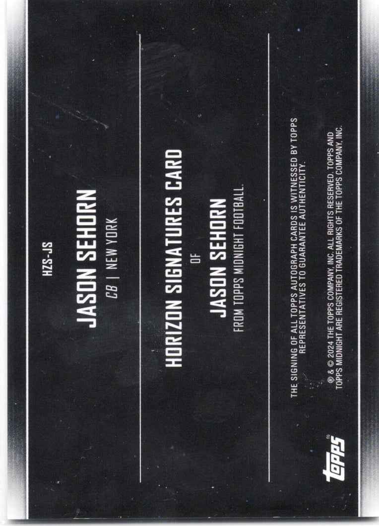 2024 Topps Midnight Jason Sehorn #HZSJS Horizon Auto Football Card